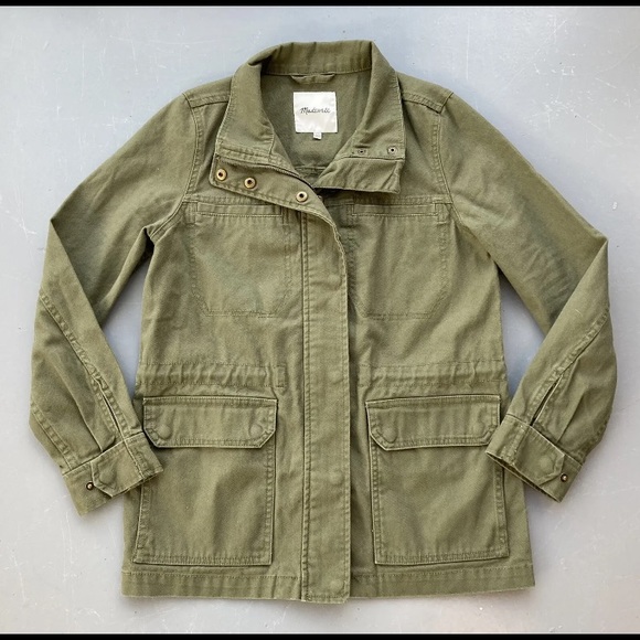 Madewell Outbound Army Green Field Utility Cargo‎ Jacket Sz XXS - Picture 1 of 4